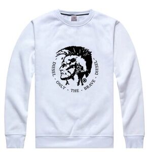 Diesel sweater long sleeve white and black